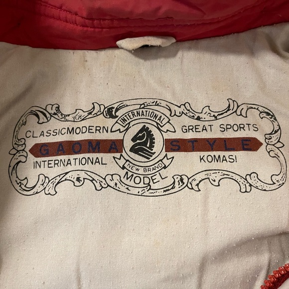 Rare Vintage Gaoma Outdoor Lightweight Red Jacket with Crest Size XL - Picture 6 of 9